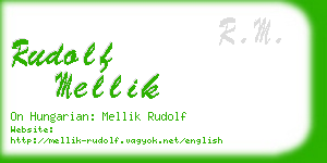 rudolf mellik business card